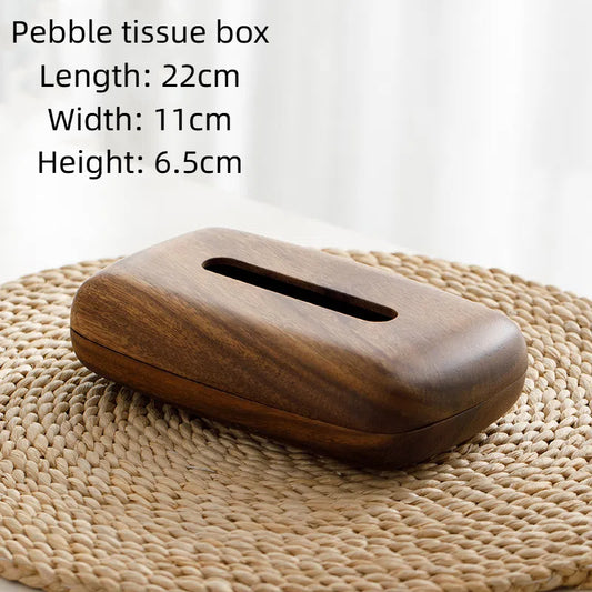 Solid wood tissue box simple household paper box hotel dining table office wooden paper box