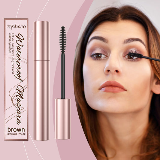 zephoco Brown Curl Mascara, Daily Moisturizes Natural Beauty Holding Eye Mascara
