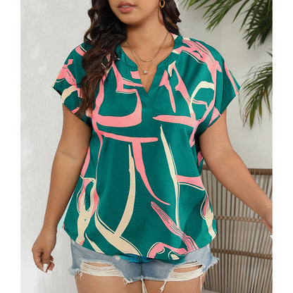 Batwing Short Sleeve Fashion Blouse for Women