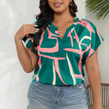 Batwing Short Sleeve Fashion Blouse for Women