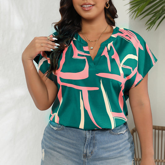 Batwing Short Sleeve Fashion Blouse for Women