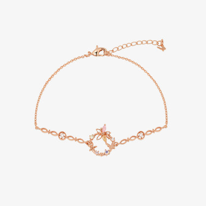 Butterfly flower cubic bracelet-5