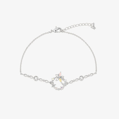 Butterfly flower cubic bracelet-4